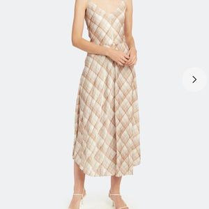 Vince Plaid Midi Cami Dress NWOT